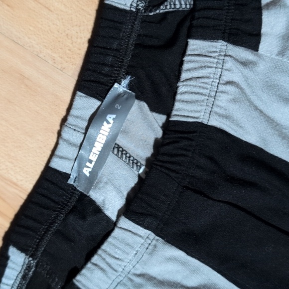 Black and Gray Striped Two-Piece Set - Picture 3 of 4